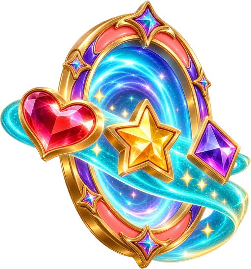 A sculpted 3D star portal