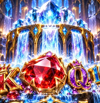 Crystal Cascade premium slot artwork